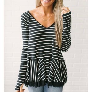 B&W Free People Tangerine Top